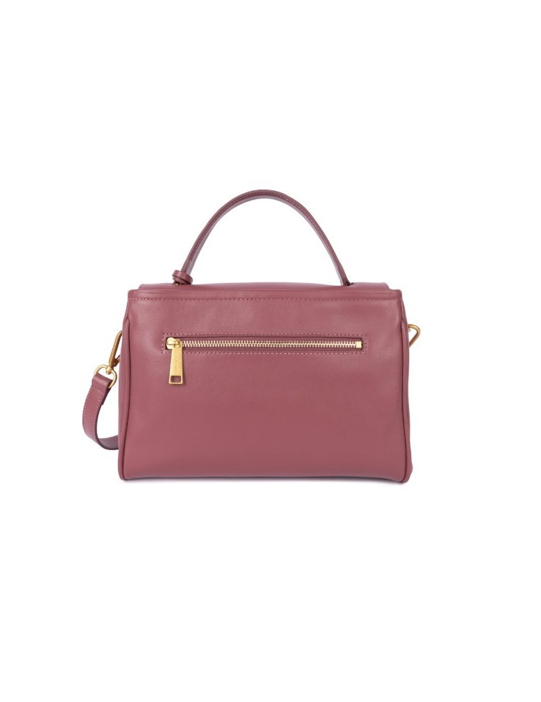 SAC A MAIN MINI DONNA BOIS ROSE EN CUIR - LANCASTER