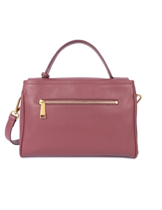 SAC A MAIN MINI DONNA BOIS ROSE EN CUIR - LANCASTER