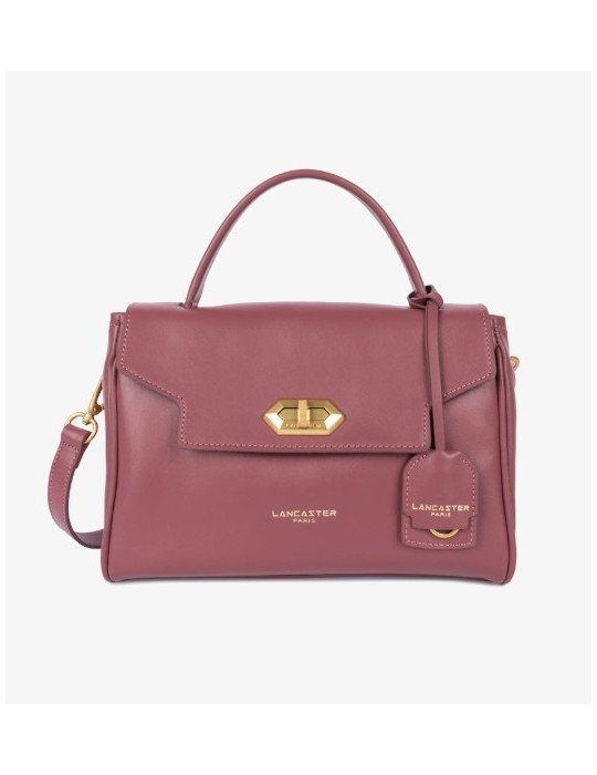 SAC A MAIN MINI DONNA BOIS ROSE EN CUIR - LANCASTER