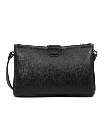 SAC BANDOULIERE EN CUIR NOIR IN NUDE - LANCASTER 2