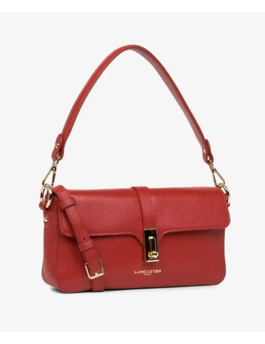 SAC BAGUETTE EN CUIR CARMIN  FOULONNE MILANO - LANCASTER