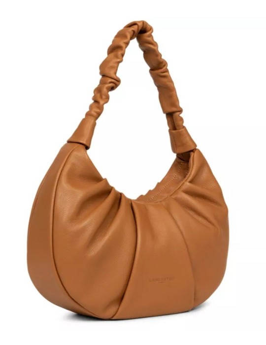 SAC HOBO SOFT CHOUCHOU EN CUIR CAMEL - LANCASTER