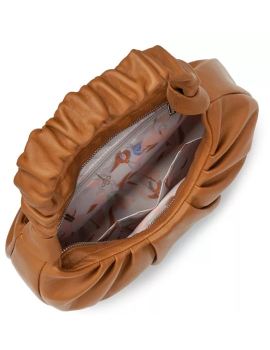 SAC HOBO SOFT CHOUCHOU EN CUIR CAMEL - LANCASTER