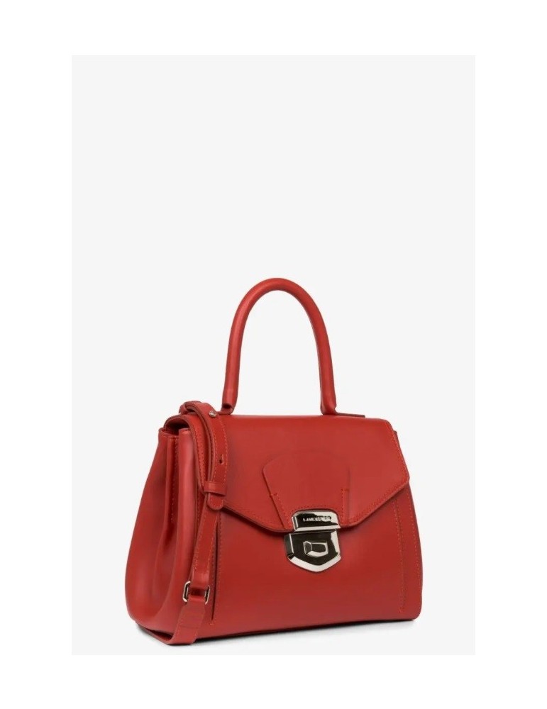 SAC A MAIN SOPHIA  EN CUIR ROUGE - LANCASTER