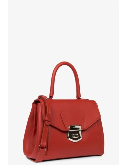 SAC A MAIN SOPHIA  EN CUIR ROUGE - LANCASTER