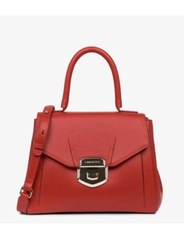 SAC A MAIN SOPHIA  EN CUIR ROUGE - LANCASTER