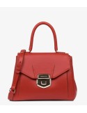 SAC A MAIN SOPHIA  EN CUIR ROUGE - LANCASTER